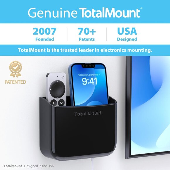 Hole-Free Remote Holder – Eliminates Need to Drill Holes in Your Wall for 2 or 3 - Picture 5 of 9